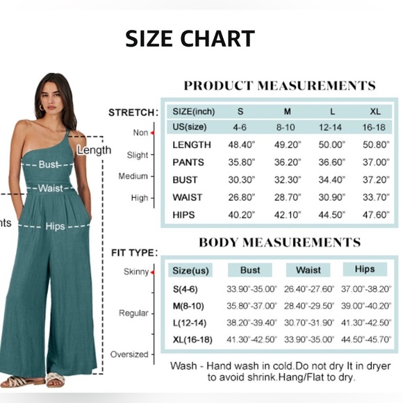 Asymmetrical women’s jumpsuit. White. Worn twice. Size Large - Picture 8 of 8